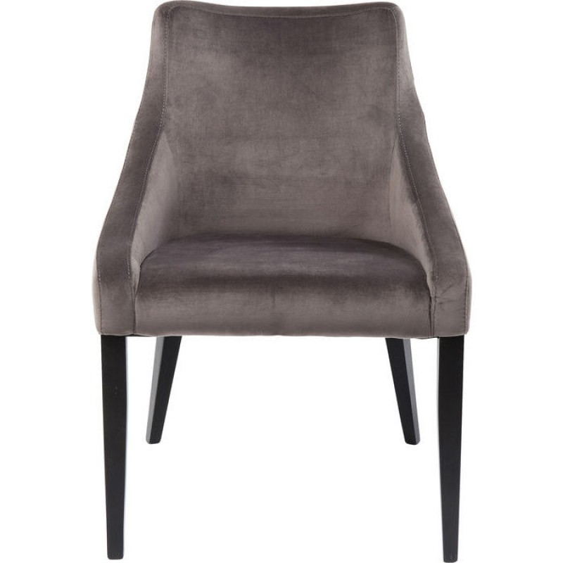 Chair Black Mode Velvet Grey